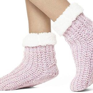 Hue Pink Slipper Socks